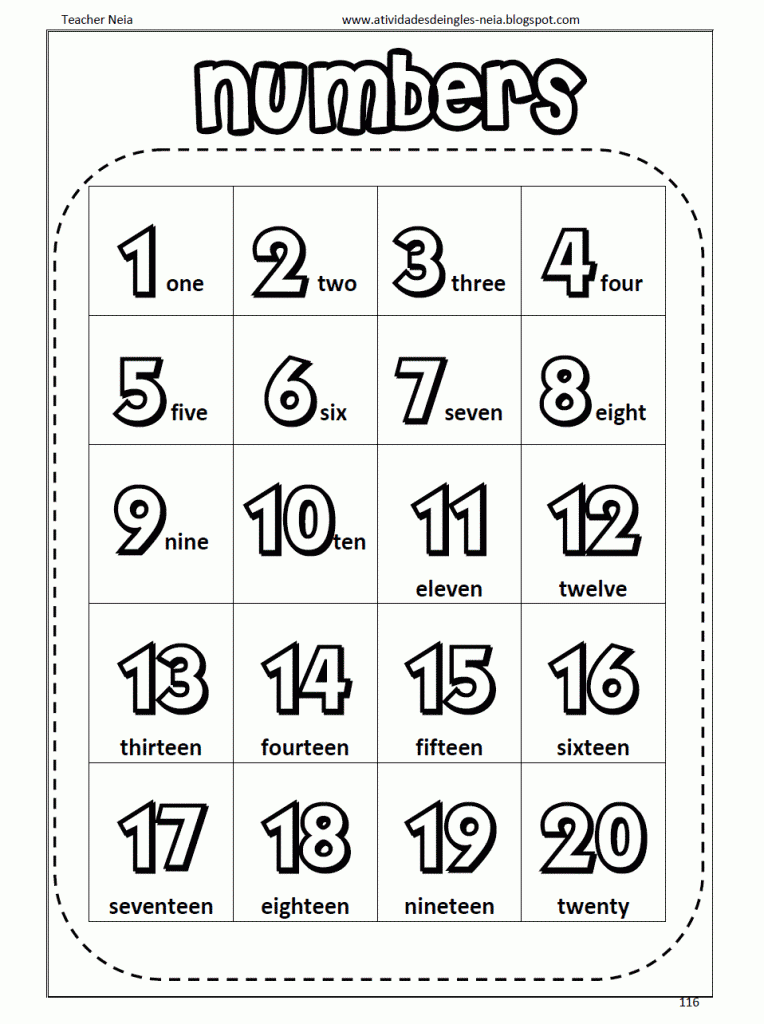 numeros en ingles